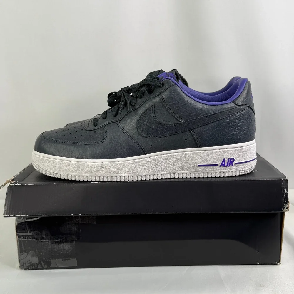Nike Air Force 1‎ Low Premium Anthracite Court Purple 318775-021 Mens 12